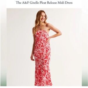 A&F Giselle Pleat Dress - Pink
